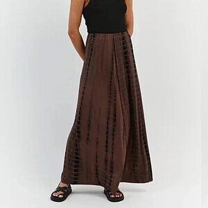 DISSH Beau Chocolate Tie Dye Maxi Skirt Size S